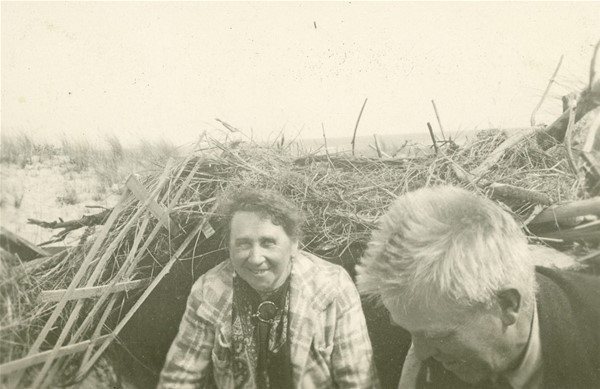 Foto af Carl Nielsen og Granny i Skagen